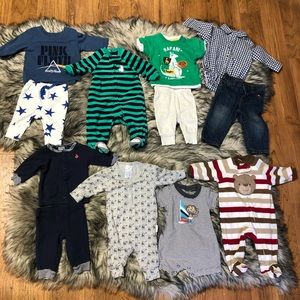 SOLD Baby Boy Clothes - Newborn Size - 12 Pieces